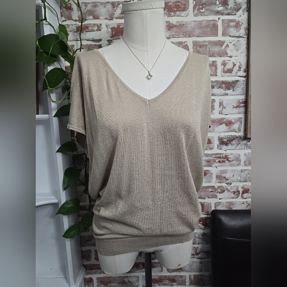 Charlie Paige womens sweater sz petite small gold - Picture 1 of 4